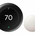 Google Nest Learning Thermostat 4th Gen Polished Obsidian with Nest Temperature Sensor