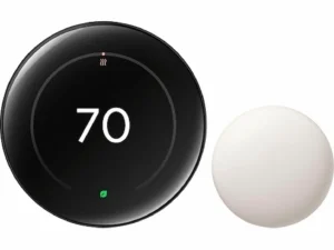 Google Nest Learning Thermostat 4th Gen – Polished Obsidian Google Nest Learning Thermostat 4th Gen Polished Obsidian with Nest Temperature Sensor
